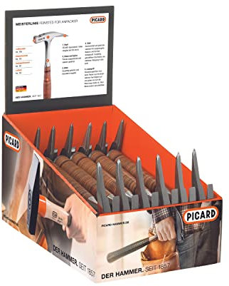 PICARD 12 Stück im Verkaufs-Display: Meisterlinie mit Ledergriff, Nr. 790 1/2 glatt