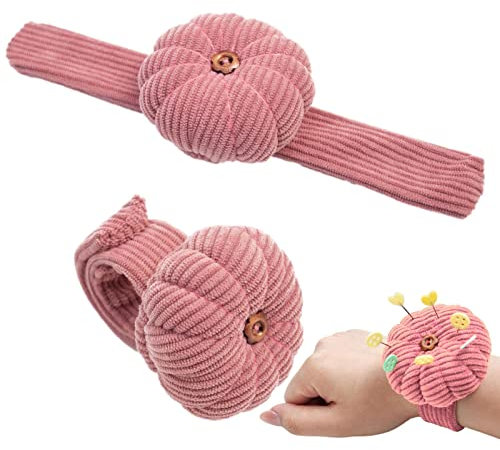 Zahnbürstenhalter – Nadelhalter in Kürbisfor – Nadelkissen für Handgelenk, elastisches Handgelenk, Nadelkissen, Handgelenkkissen