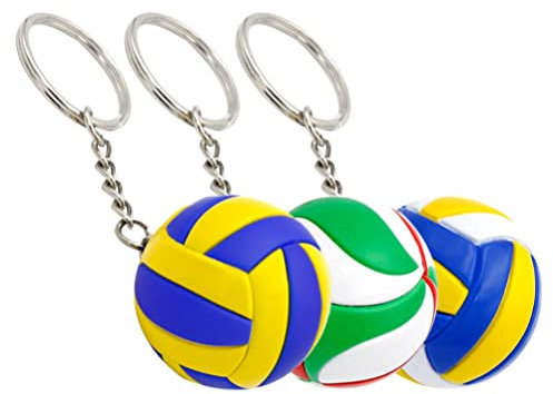 NOLITOY 3st Volleyball-schlüsselanhänger Volleyball Schlüsselanhänger Masse Kompakter Taschenanhänger Mini-volleyball Schmuck Für Volleyballfans Volleyballband Rucksack Leder Baseball Kind
