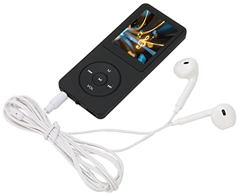 ASHATA 8 GB MP3 MP4-Player, 1,8-Zoll-Bildschirm, 8 GB Speicher, 64 GB erweiterbar, 30 Stunden Wiedergabe, Schwarz