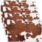 Set di 4 tovagliette con stampa di mucca, 45 x 30 cm, in morbida pelle bovina con stampa super morbida in finta pelliccia, tovaglietta da tavolo con stampa di animali da fattoria