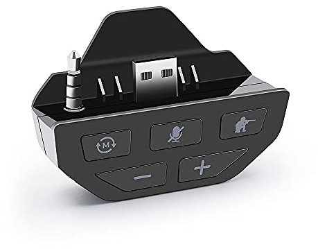 JOYSOG Stereo-Headset-Adapter für Xbox One Controller, Audio-Mikrofon-Kopfhörer-Konverter, passen Sie die Audiobalance an