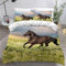 AKATIE Bettwäsche 155x220 Pferd Bettbezug 3D Druck flauschig Hypoallergen Bettwäsche-Set 3Teilig Teenager Jungen Mädchen Mikrofaser Bunt Pferd Auf Der Wiese Betten Set