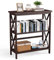 COSTWAY Konsolentisch Holz, Beistelltisch modern, 3 Ebenen Flurtisch, ideal für für Eingang, Wohnzimmer und Schlafzimmer, modern, 79 x 32 x 86 cm (Braun)