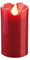 hellum 4er Set LED Kerze, Ø 5cm x 9,5cm hoch, 4 Stück rote LED Kerzen, mit Batterien (je 2xAA nicht inkl.), Weihnachtsbeleuchtung Deko, Echtwachs 150797