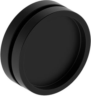 Massive Griffmuschel für Glasschiebetüren Aluminium Schwarz Matt Möbelgriff Glastürgriff zum Schrauben Muschelgriff rund für Glastüren & Zimmertüren, Schiebetürgriff Glas