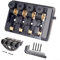 Travel Bass Bridge 4 String Headless Brass Roller Saddle Guitar Part Headless Electric Bass Saitenhalter (Schwarz)