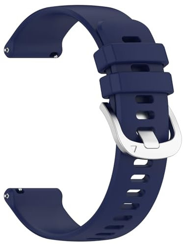Sport Armbänder Kompatible mit Pebble Time Steel Armband für Damen Herren,Weiche Silikon Band Ersatz Armband für Pebble Time Steel Ersatzarmband, Dunkelblau