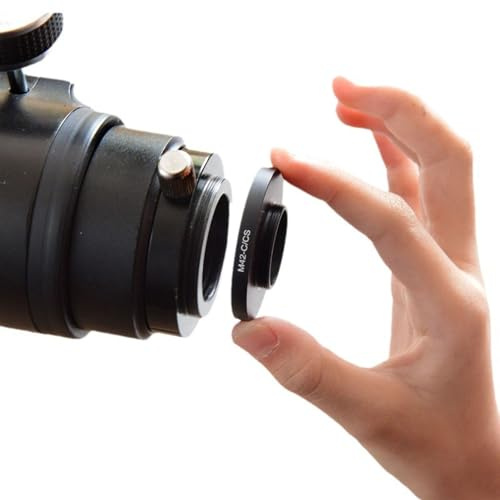M42 auf C CS Mount Adapterring, M42 X 0,75 Mm Buchse auf C CS Mount M42 Step-Up-Kupplungsring-Adapter für Makrofotografie-Teleskope