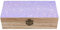 Aufbewahrungsbox aus Holz mit Deckel, lila Glitzer, Fantasie, Holz-Schmuck-Aufbewahrungsbox, Organizer, dekorative Truhe, Schmuckhalter