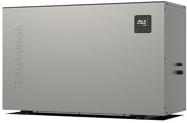 STEINBACH Bomba de Calor silenciosa 21,2 – 049319 – Bomba de Calor inversor para Piscinas de hasta 80.000 l – Potencia calorífica 21,2 kW – Funcionamiento silencioso y eficiente Gracias a la