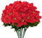 gaoduanluoluo 6 Stück Künstliche Weihnachtsstern Blumen, Weihnachtsstern Künstlich Weihnachtsblumen Rot Christbaumschmuck, Kunstblumen Weihnachten Weihnachtssterne Deko für Hochzeit Vase Außen