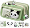 Panda Federtasche, Niedliche Federtasche, Panda Große Kapazität Federmappe, Mehrschichtige Federtasche Mit Aufklebern, Panda Pen Case Tasche, Federtasche Für Mädchen Junge
