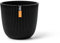 Capi Europe - Pot Boule Groove ‘Made with ’Textile Noir - 25x23 - Pots de Fleurs pour l'intérieur et l'extérieur - Fabriqués à partir de matériaux recyclés