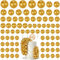 NACHLYNN 80 Pcs Cake Balls Decorations Mini Balloon Cake Topper Balls Foam Cupcake Toppers Balls for Cake Decorating Birthday Parties Weddings Anniversary (Gold)