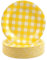 HFBOBP 50 platos de papel a cuadros amarillos de 7 pulgadas, platos de postre desechables a cuadros para picnic, camping, reuniones familiares, baby shower, cumpleaños, despedida de soltero