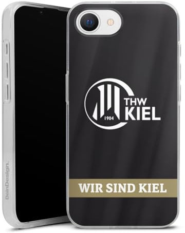 Silikon Hülle kompatibel mit Apple iPhone 16e 2025 Case transparent Handyhülle Fanartikel THW Kiel Handball