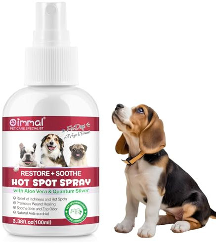 Vet-Approved Dog Hot Spot Spray 100ml | Quantum Silver & Natural Soothing Formula | Anti-Itch Skin Recovery for All Breeds | Lavender Calming | Alcohol-Free Wound Care