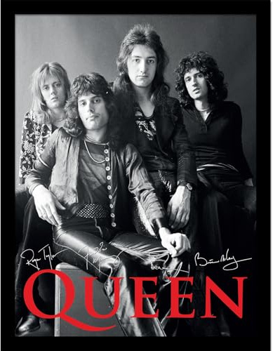 Pyramid International Queen (Group) Collector Print (Framed) – Collector Print Poster (Framed) – Wall Art for Fans – Official Merchandise – One Size