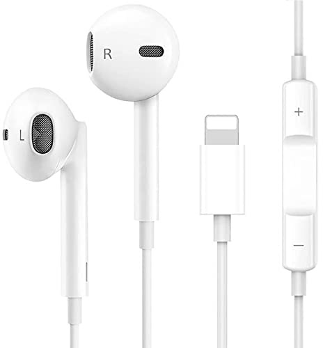 Kogwjte In-Ear Kopfhörer für iPhone, Kopfhörer HiFi Audio Stereo, mit Mikrofon und Lautstärkeregler, kompatibel mit iPhone 14/14 Pro/14 Pro Max/13/12 Mini/SE/11/X/XS Max/XR/8/7 Plus