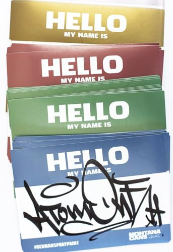 Hello My Name Is Metallic Sticker Pack, 100 Papieraufkleber, hervorragende Klebeeigenschaften, wasserfest