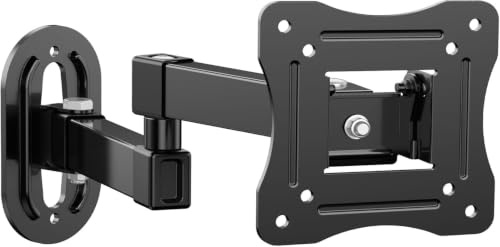 JXMTSPW TV Wall Bracket Full Motion for 14-29 Inch TV & Monitor, Swivel Tilt Extension Monitor Mount Fits VESA 50x50mm to 100x100mm Holds up to 10kg 17 19 21 22 23 27 Small Computer TV Mount Bracket