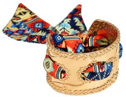RGYBAO Stile retrò Bracciale da donna vibrante accento nastro robusto costruzione in lega gioielli alla moda regalo stili retrò bracciale donna braccialetto nastro vibrante