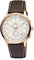 Orphelia Herren-Armbanduhr 24h Dual Time Quarz Leder, Brown/Silber