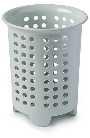 Zeal Melamine Cutlery Drainer/Utensil Pot Sage Green, 14 x 14 x 17 cm