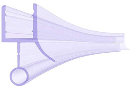 BIJON Duschdichtung 6mm - 80cm Duschtür-Dichtung Gebogen mit Balg für Rund-Dusche - Gummilippe, Dichtung Dusche Glastür, Duschkabinen-Dichtung, Duschlippendichtung, DU01-C