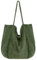 Funtlend Damen Cord Umhängetasche Groß - Schultertasche Shopper Crossbody Elastische Tasche für Arbeit, Büro, Einkaufen, Schule - 40 * 40 * 23cm