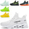 Scarpe Running Uomo Ginnastica Sneaker Donna Leggere Traspirante Outdoor Sportive Calzature da Corsa Pallavolo Tennis Nero Verde Bianco Rosa Giallo Grau Orange Viola Rosso Marrone G133 White 42EU