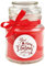 HS Candle Duftkerze 'Weihnachten' im Bonbonglas (mit Deckel), Rose, Ideal zur Adventszeit/Weihnachtszeit