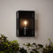 Lightbox Design Außen Wandlampe Schwarz mit IP44 Spritzwasserschutz - Stylische Außen Wandleuchte LED geeignet - Aussen Wandlampe ideal für Hauswand, Haustür und Garten