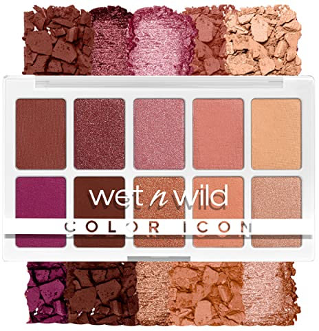 Wet n Wild, Color Icon 10-Pan Palette, Lidschatten Palette, 10 hochpigmentierte Farben für das alltägliche Make-up, langanhaltende und leicht zu verblendende Formel, Heart & Sol