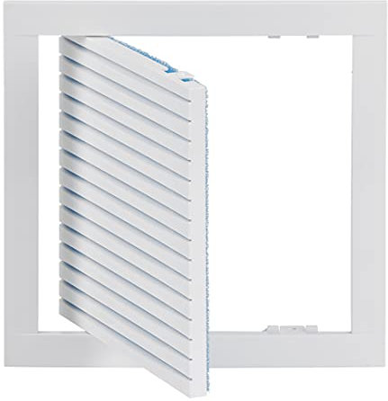 200x200mm Griglia di Ventilazione con Filtro - Griglia D'Aerazione Rettangolare - Sportello Ispezione in ABS Plastica, Bianco