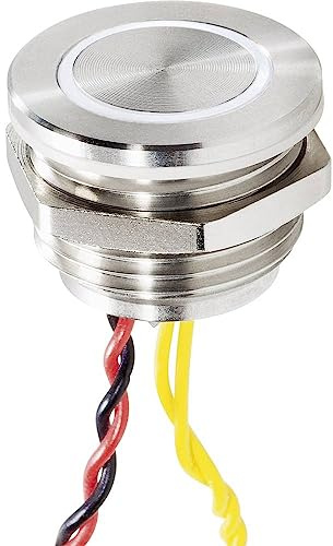 Renkforce RF-4707816 Klingeltaster mit Piezo 1fach Edelstahl, Weiß 24 V/0,3 A
