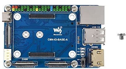 Waveshare Mini Base Board (A) Designed for Raspberry Pi Compute Module 4 Suitable for Evaluating The Raspberry Pi CM4 Or Being Integrated Into End Products