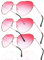 QincLing 3 Paare Hippie Gläser, Sonnenbrille Retro Vintage Brille Herz Sonnenbrille Rot Kostüm Brille Hippie Sonnenbrille Herz für Herren Damen Brille, Rose Gold Rahmen