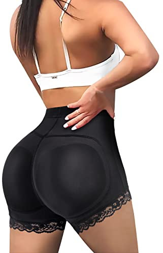 Gotoly Damen Butt Lifter Gepolsterter Unterhose Po Push Up Bauchweg Bauchkontrolle Höschen Hüft Enhancer Miederslips Unterwäsche (Schwarz, M)