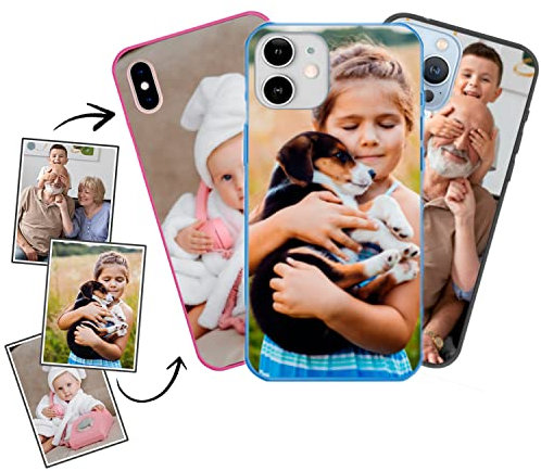 LA CASA DE LAS CARCASAS Funda Personalizada para iPhone. [EL Artista Eres TÚ] [Carcasa Personalizable]. Personaliza tu Funda [Protección contra Caídas] [Anti-Arañazos] (Silicona Negra - iPhone 11)