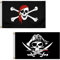 Piratenflagge, 2 Stücke Schädel Fahne, Piratenparty-Flagge, Piratenflagge von Jolly Roger, für Halloween-Dekoration, Piratenspiel, Piratenparty, Halloween-Dekoration，Piraten-Cosplay,