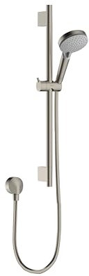 hansgrohe Vernis Blend 04969820 Douchette à 3 jets avec barre coulissante et tuyau, pluie, IntenseRain, système de pommeau de douche à main en nickel brossé, 04969820, 2,5