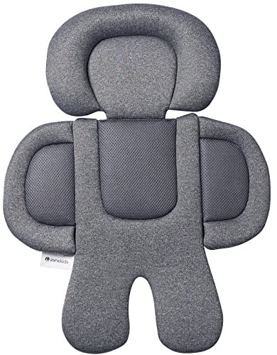 Innokids Infant Car Seat Insert for Newborn, 2-in-1 Reversible Soft Warm Padded Cushion Liner, Baby Head and Body Support for Stroller, Carseat, Swing (Gray/Black)