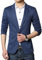 Nemopter Blazer Hombre Chaqueta Casual Elegant Slim Fit Blazer Un Botón Traje Chaqueta Hombre Blazer Chaquetas, azul marino, L