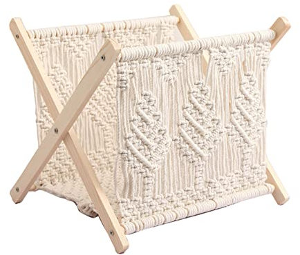 Böhmisches Regal – handgewebter Buchhalter Boden | Boho-Aufbewahrungs-Organizer für Kinderzimmer, Zuhause, Schlafzimmer