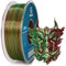 GEEETECH Silk Dual Color Filament 1,75mm,1KG/Spool für 3D Drucker, Silk Grün&Rot