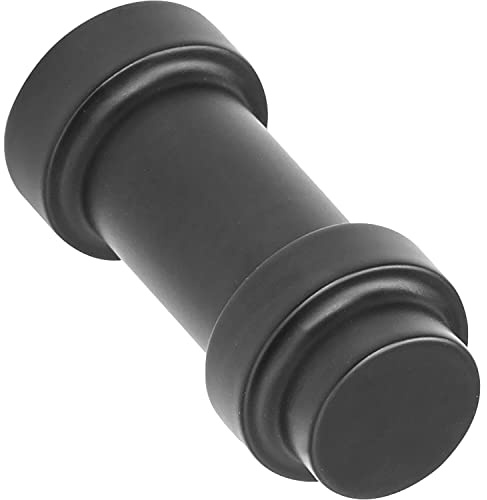 Furnipart Möbelknopf Pillar ø 11,4mm - schwarzer Möbelknopf rund - guter Griffkomfort, Zinkdruckguss schwarz matt
