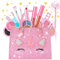 Nabance Kinderschminke Set Mädchen Waschbar Schminkkoffer Mädchen Makeup Spielzeug Kinder Schminkset Mädchen Schminkkopf für Mädchen mit Einhorn Tasche Mädchen Geschenke 4 5 6 7 8 9 10 11 12 Jahre