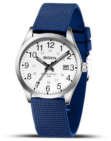 LN LENQIN Herren Uhr Uhren Herren Analog Quarz Armbanduhr 30M wasserdichte mit Datum Mode Casual Designer Uhr für Männer Silikonband